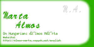 marta almos business card